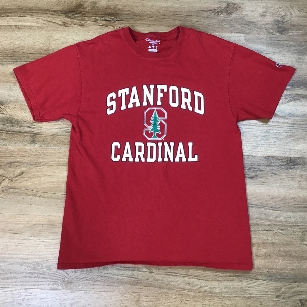 CHAMPION T-Shirt Size M Stanford Cardinal Graphic University College Red